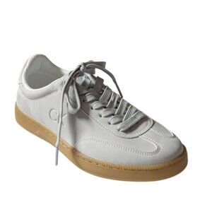 Calvin Klein Womens Casual Sporty Lace-Up Light Gray Sneakers Size 8.5 NWOB